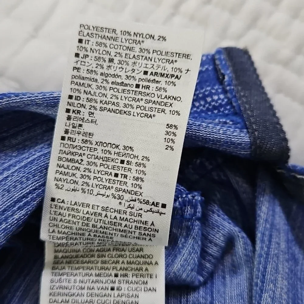 Banana Republic Polo Tennis Golf Shirt Men's M Navy Blue Chambray EUC LN Std Fit